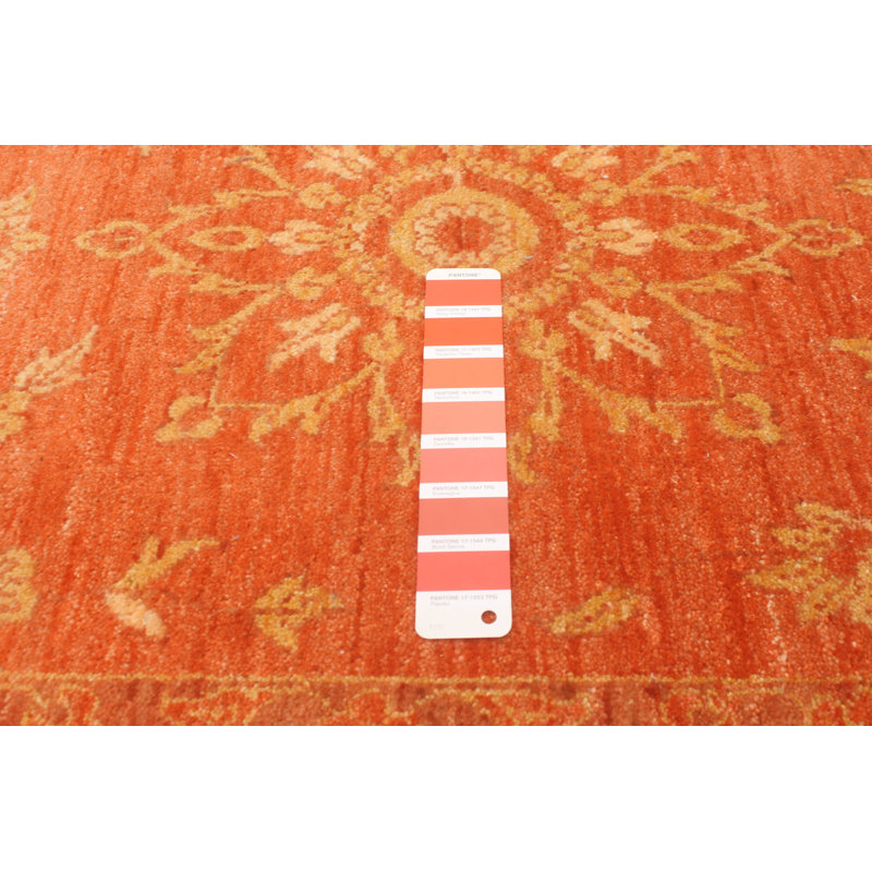 Tapis cuivre torsadé noué à la main 9 pi 0 po x 12 pi 1 po Chobi
