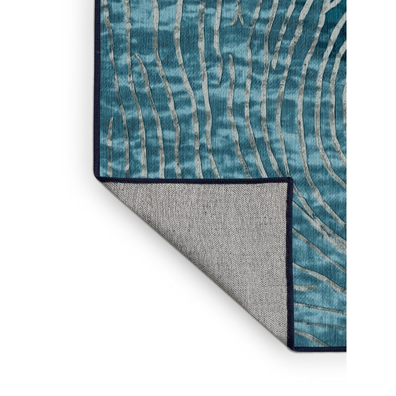 Machine Washable Gray Area Rug, Rectangle 2' x 3'