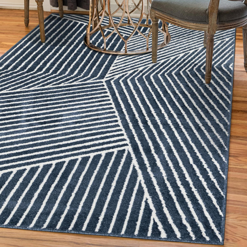 Latitude Run® Orkla Nikolis Rug Blue, Rectangle 9' x 12'