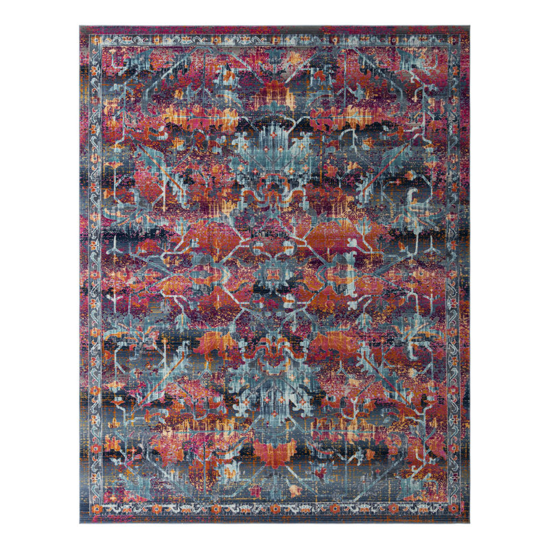Floral Indoor Rug, Rectangle 4'1" x 5'11"