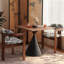 Table de salle à manger carrée en bois manufacturé de couleur châtaignier-50946315