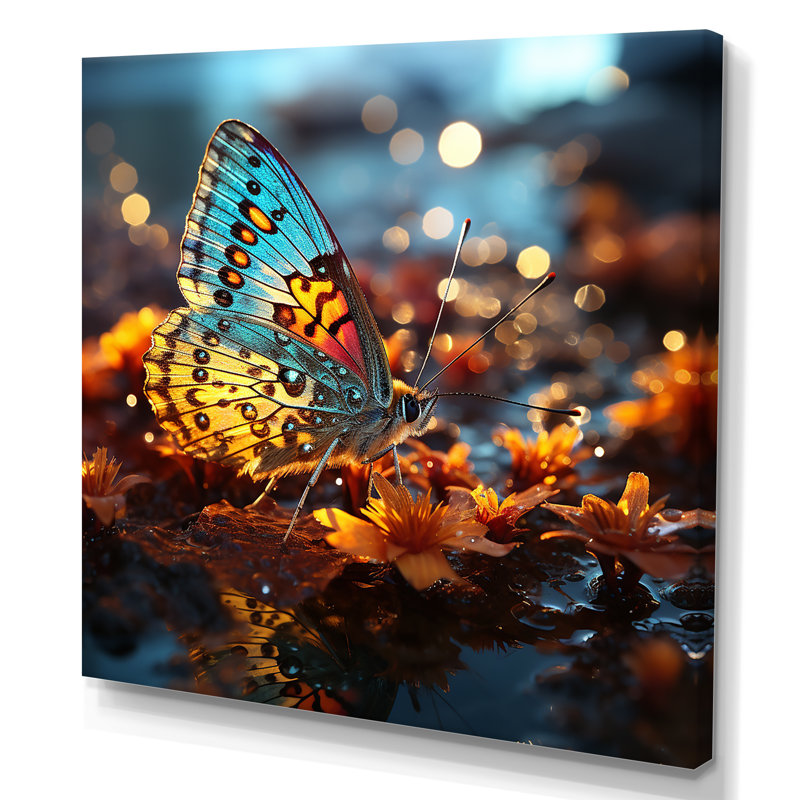 Enchanted Hues Transport Butterflies II - impressions sur toile papillon, Toile tendue, H 24 po x l 24 po x P 1 po