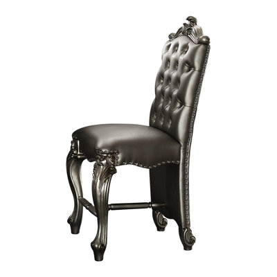 Of 2 Counter Height Chairs: Silver & Antique Platinum For Dream Dining Splendid