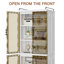 Armoire de rangement en plastique pliable avec portes transparentes et tablettes amovibles 76,69 po Abdullah-1358524665