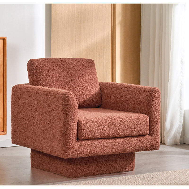 Fauteuil d'appoint pivotant à 360 °, Ourson rouge brique