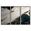 «Abstract Geode Gold and Green Marble II», reproduction sur toile 3 pièces-87917812-87917811
