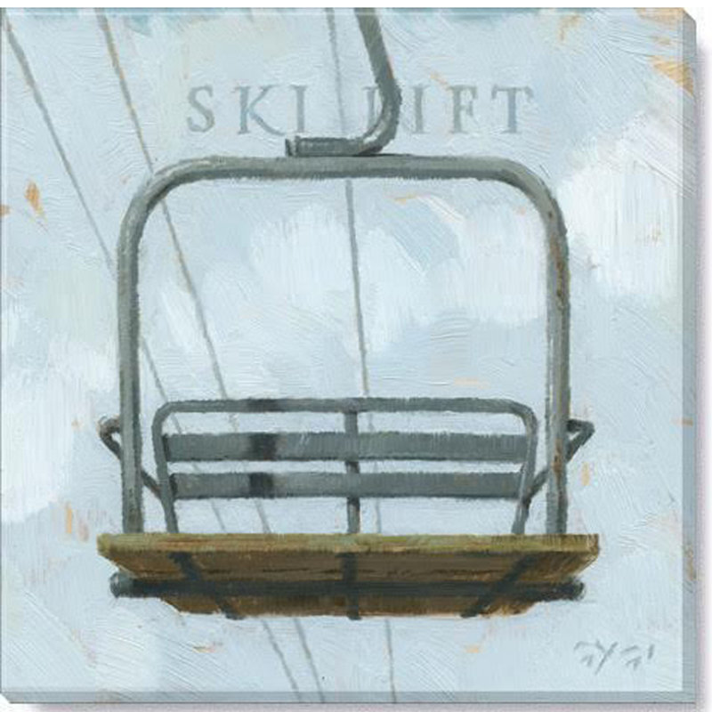 «Ski Lift», art mural, H 20 po x l 20 po x P 1 po