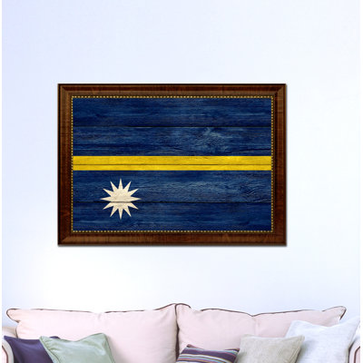 Drapeau campagnarde nauru-impression encadrée sur toile encadrée