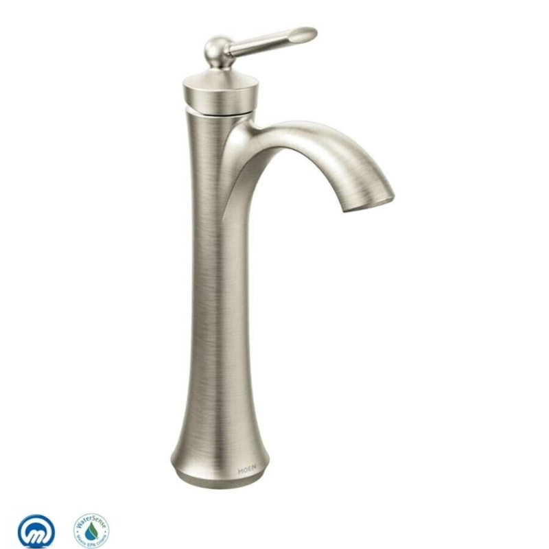 Wynford High Arc Bathroom Faucet, Brushed Nickel