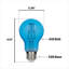 Ampoule DEL à filament omnidirectionnel bleu A19, 4,5 W (équivalent 40 W), culot moyen (E26), lot de 2-134877175-134877178