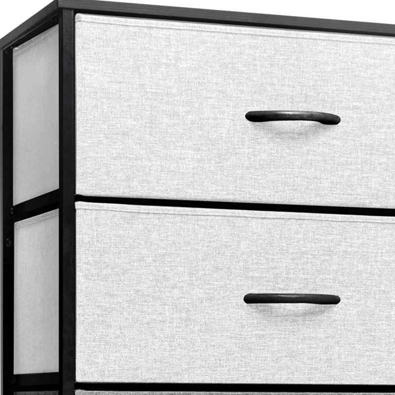 Willmert 23.2'' W 5 - Drawer Dresser, Grey/Light Grey/Black