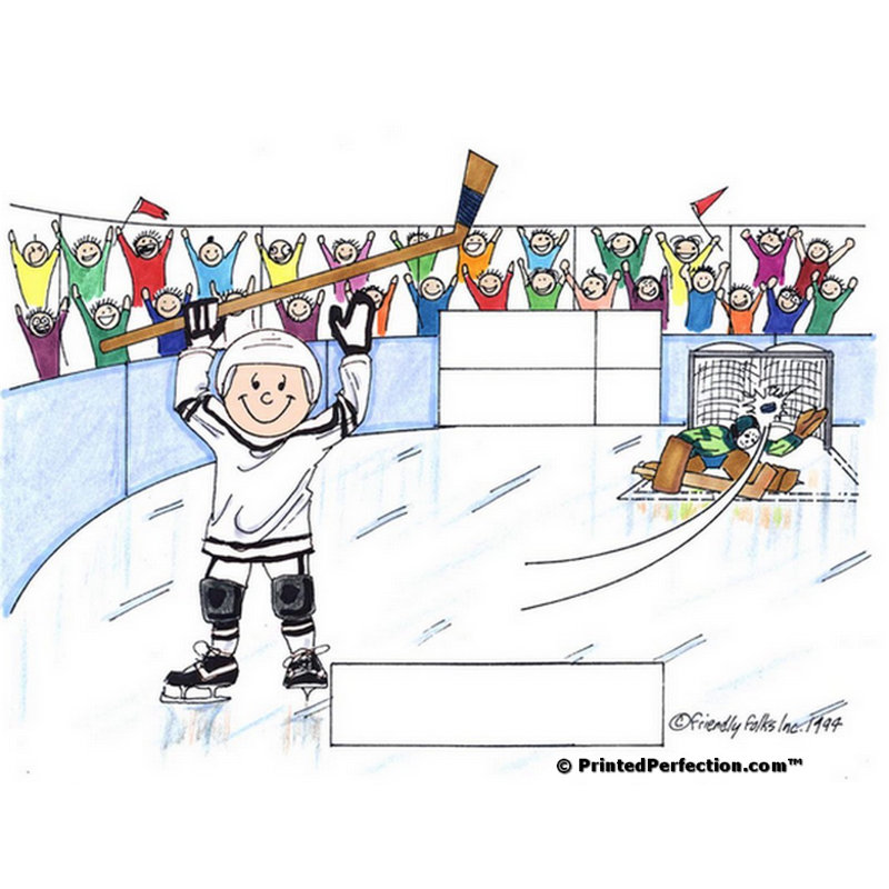 Joueur de hockey personnalisé - Porte-clés mâle