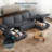 Sherry 81'' Upholstered Modular Sleeper U-shape Sectionals with Ottoman, Storage Chaise, USB Charging & Cup Holders-120621031-126733097