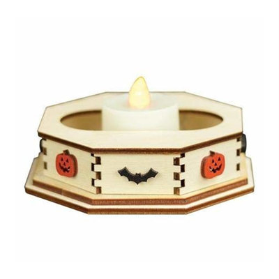2'' H Wood Tabletop Tealight Holder