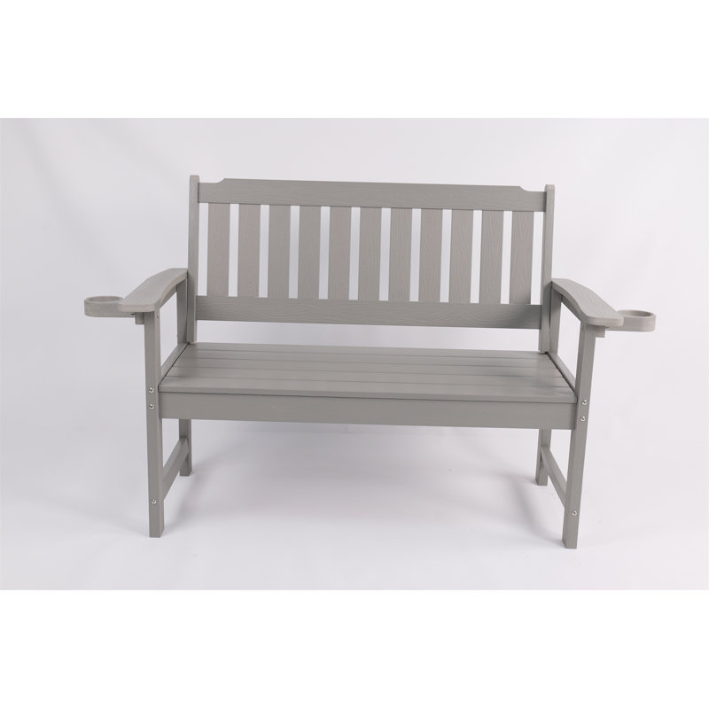 Banc minimaliste gris clair écologique et recyclable, Gris clair