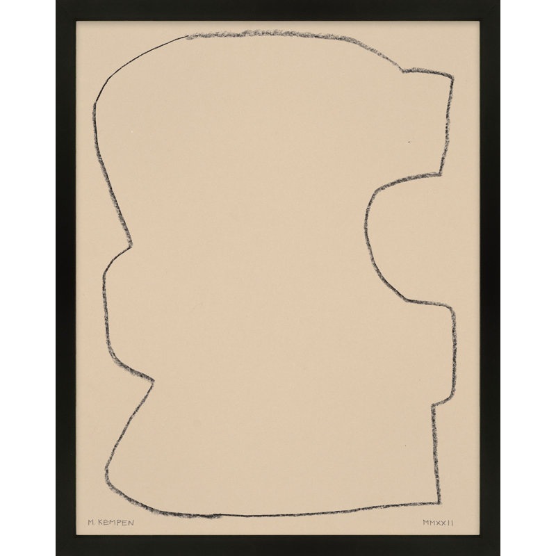 Outlines 9 Print by Michael Kempen, 20" H x 16" W x 1.25" D, Black