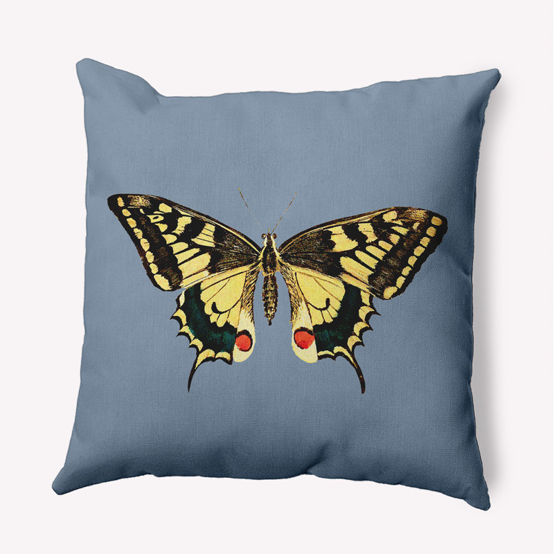 Outdoor Reversible Throw Pillow, Dusty Smoke Blue, 16" x 16"