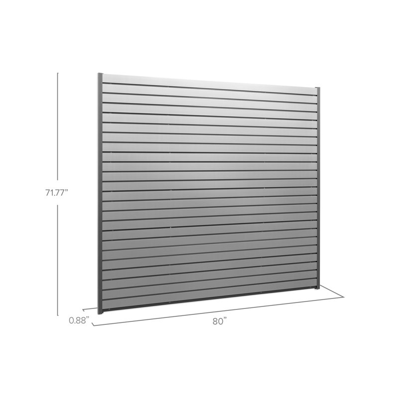 Silver 40 Sq. Ft. PVC Slatwall Storage System