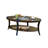 Contemporary Oval Shelf Coffee Table, Gray