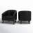 Boney 2- Piece 29" Wide Tufted Faux Leather Barrel Club Chair-88292656