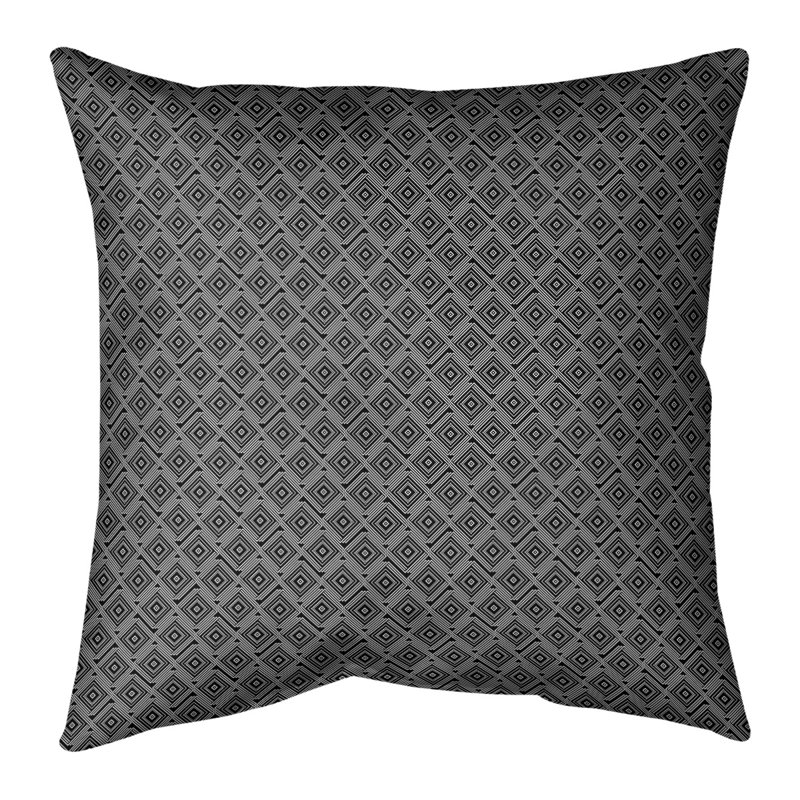 Oreiller en lin Katelyn Elizabeth, 18 po x 18 po, Pas de bourre, Gris