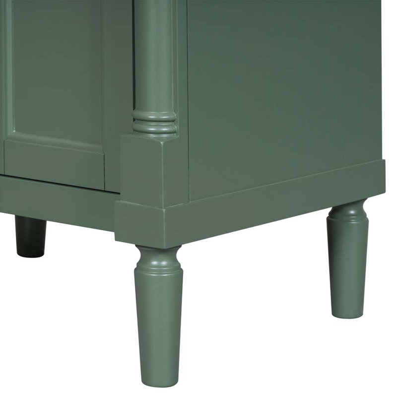Meuble-lavabo simple 24 po avec plateau Sharlyne, Vert