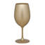 Ensemble de quatre verres à vin tout usage à pied en acrylique doré