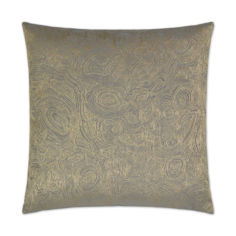 Gatsby Abstract Reversible Throw Pillow, Taupe , Square 22"
