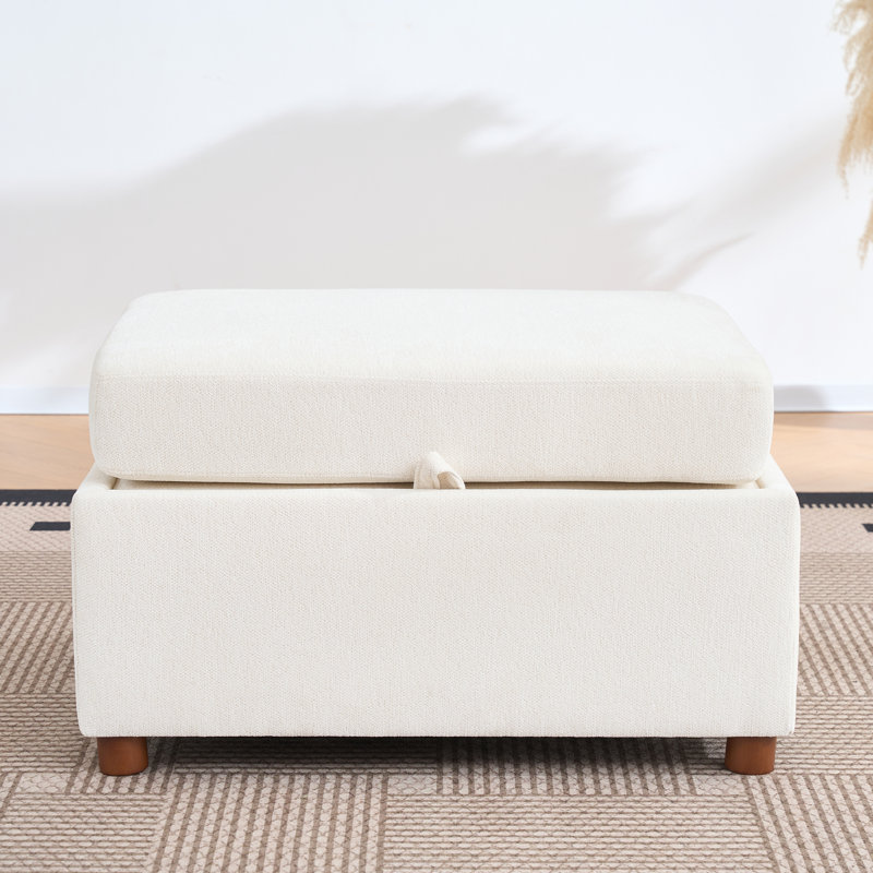  Repose-pieds modulaire modulaire, blanc, 19.29" H x 31.5" W x 26.38" D, White