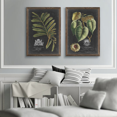 «Royal Foliage I» par Vincent Van Gogh, ensemble de 2 reproductions d'art encadrées