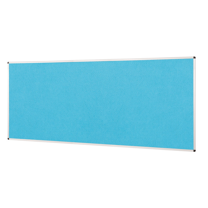 Wall Mounted Bulletin Board, 60 cm H x 90 cm W x 1.2 cm D, Cyan