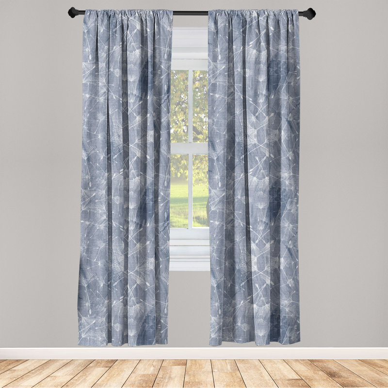 Danion Semi Sheer Curtain Pair, 28" W x 63" L