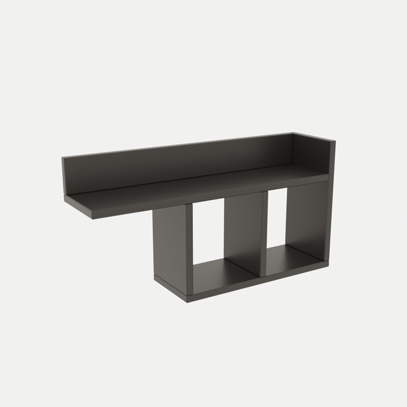 Modern Wall Shelf, Anthracite Color, 28.3 x 14.6 x 7.1 inches | 100% Melamine Coated Particle Board, Thickness: 0.7 inches | Numerous Shelves, Wall-Mountable, Stylish Storage Solution for Home & Office
