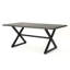 Table de salle à manger en aluminium avec cadre en acier Rolando, gris / noir