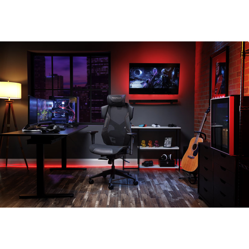 RESPAWN FLEXX Mesh Gaming Chair With Lumbar Support, Ergonomic Gaming Chair with Recline/Tilt Tension Controls, Adjustable Arms, 300lb Max Weight With Wheels for Computer/Desk/Office