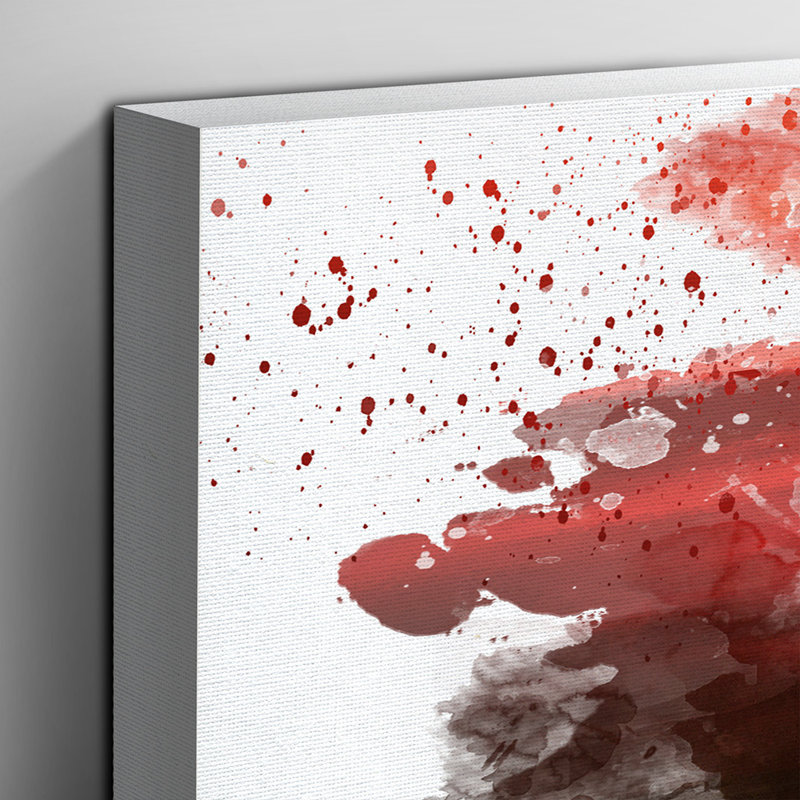 Landscape Red Sunset - Wall Art, 50cm H x 76cm W, Wrapped Canvas