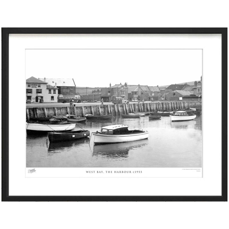 West Bay, The Harbour C1955 by Francis Frith - Single Picture Frame Print, 28cm H x 36cm W x 2.3cm D