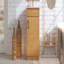 Ensemble de meuble-lavabo sur pied 20 po avec lavabo en céramique, ensemble de meuble-lavabo simple autoportant avec porte à fermeture douce, tablette réglable, style maison de campagne, bois naturel.
