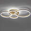 Frasher Classic Golden Loops Energy Efficient 5-Light 110cm LED Semi Flush Mount