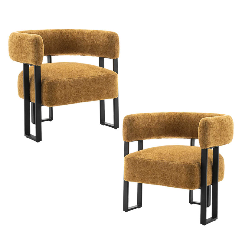 Fauteuil d'appoint à oreilles Macao, Jaune havane