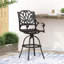 Tabouret pivotant en fonte d'aluminium