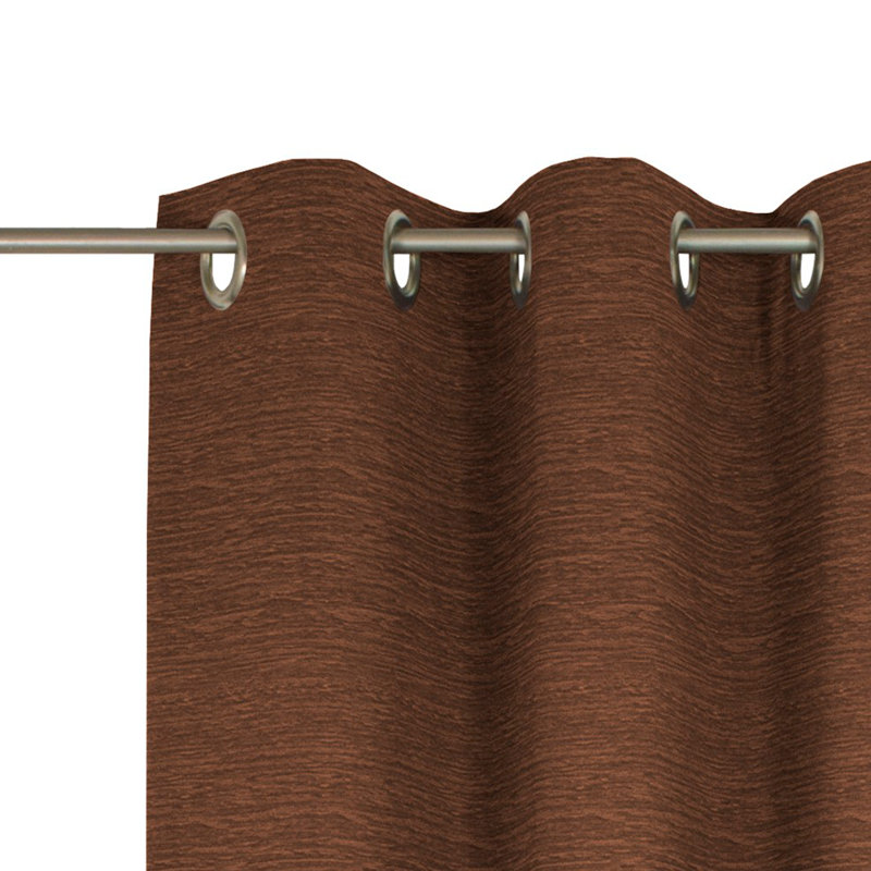 Breedlove Eyelet Room Darkening Single Curtain, 270cm Width x 225cm Drop, Chocolate