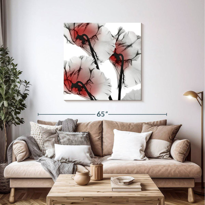 Harnek Crimson Luster Cyclamen, 39" H x 39" W