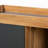 Joll Shoe Cabinet in Two-Tone Grey and Oak Brown Finished Wood, 43.21'' H X 31.09'' W X 14.22'' D