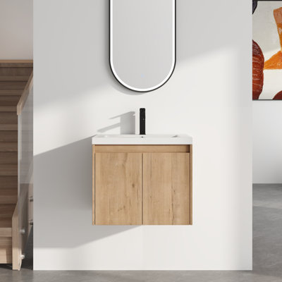  Bellmead 24'' Single Bathroom Vanity Set with Resin Sink Top
