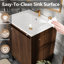 Meuble-lavabo de 24 po, installation double, panneau multicouche, lavabo en céramique, grande capacité de rangement, options d'installation modernes, construction, surface facile à nettoyer