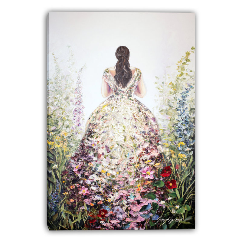 Art mural sur toile Blooming Meadow Grace, H 16 po x l 12 po x P 1 po