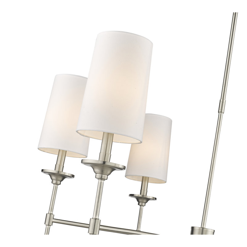Hayse 6 - Light Dimmable Classic / Traditional Chandelier, Brushed Nickel