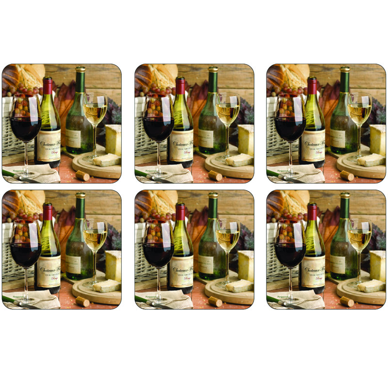 Pimpernel Artisanal Wine Coasters 4"X 4"