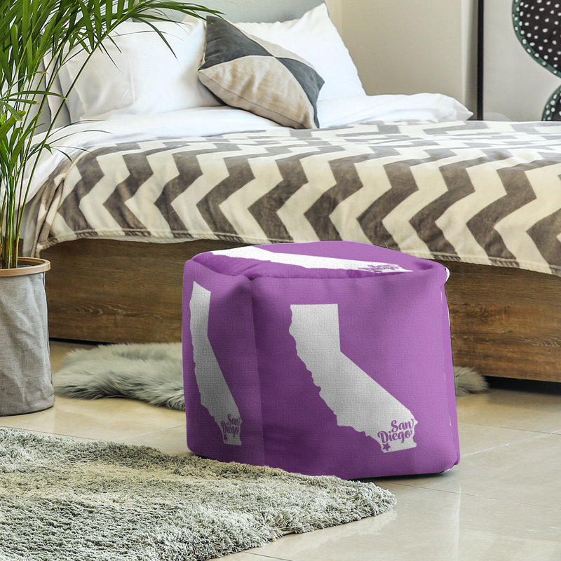Repose-pieds cube san diego californie, Violet